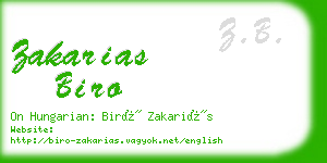 zakarias biro business card
